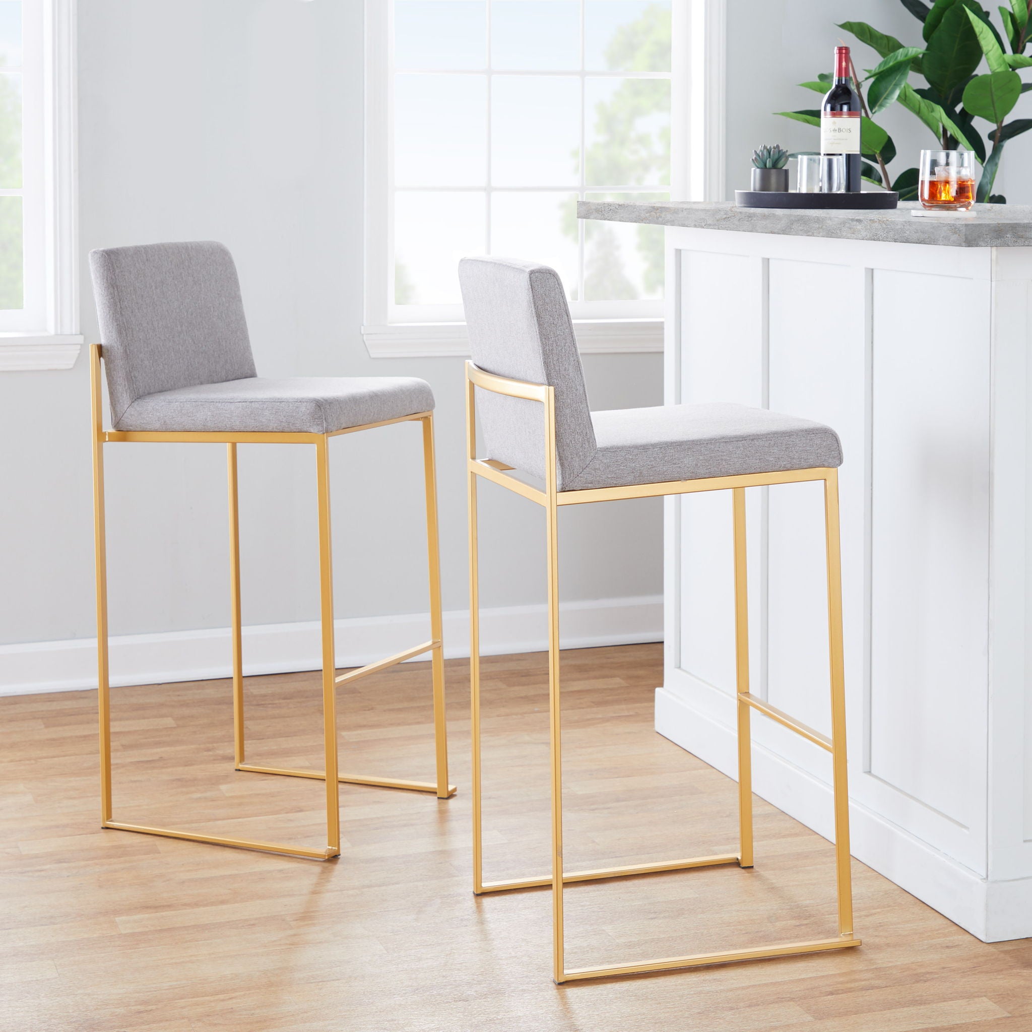 Fuji - Contemporary Design High Back Barstool