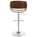 Dana Adjustable Bar Stool Black / Ecru and Chrome