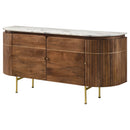 Ortega 4-door Marble Top Sideboard Buffet Cabinet Natural