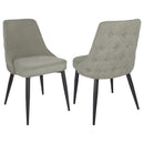 Cosmo Upholstered Dining Side Chair Grey (Set of 2)