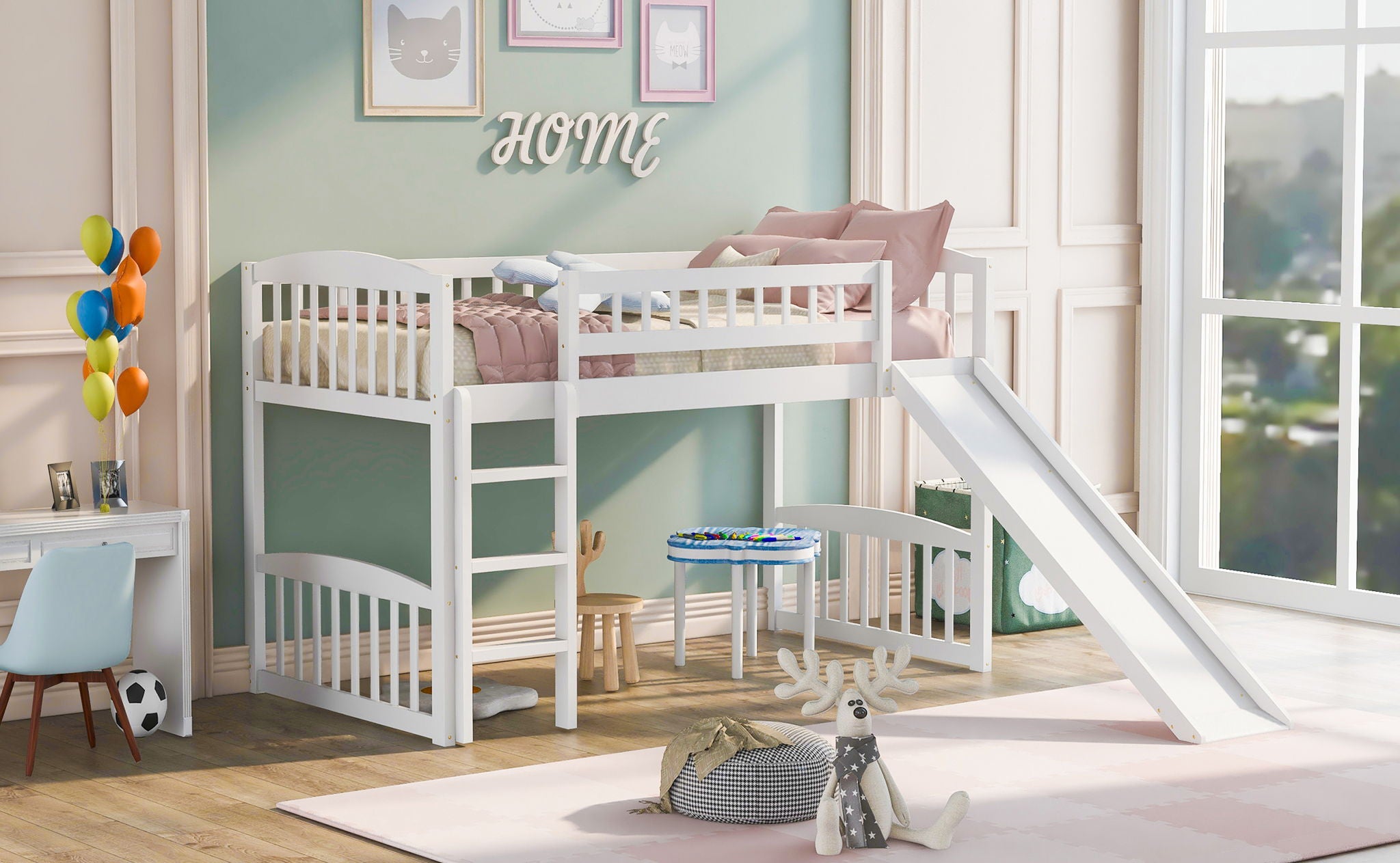 Loft Bed With Slide And Ladder