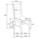 Coleman Dining Side Chair Rustic Golden Brown (Set of 2)