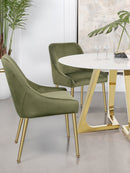 Mayette Upholstered Dining Side Chair Blue (Set of 2)