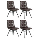 Aiken Upholstered Dining Side Chair Brown(Set of 4)