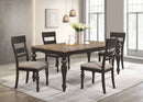Bridget  Rectangular Dining Set Charcoal Sand Through
