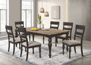 Bridget  Rectangular Dining Set Charcoal Sand Through