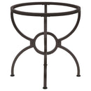 Aviano Round Metal Dining Table Base Gunmetal