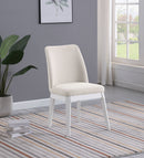 Carissa Upholstered Dining Side Chair Beige (Set of 2)