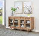 Middleton 4-door Sideboard Server with Dual Drawers Black