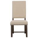 Twain Upholstered Dining Side Chair Beige (Set of 2)
