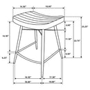 Bayu Leather Upholstered Bar Stool Antique Camel (Set of 2)