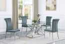 Beaufort  Rectangular Dining Set Chrome and Grey