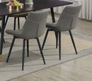 Brassie Upholstered Swivel Dining Side Chair Grey (Set of 2)