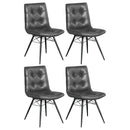 Aiken Upholstered Dining Side Chair Brown(Set of 4)