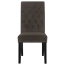 Alana Velvet Upholstered Dining Arm Chair Brown
