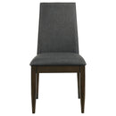 Wes Upholstered Dining Side Chair Dark Walnut (Set of 2)