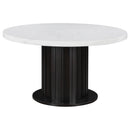 Sherry  Rectangular Marble Top Dining Table Set Brown