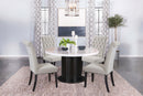 Sherry  Rectangular Marble Top Dining Table Set Brown