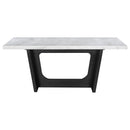 Sherry  Rectangular Marble Top Dining Table Set Brown