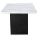 Sherry  Rectangular Marble Top Dining Table Set Brown