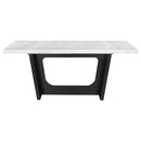 Sherry  Rectangular Marble Top Dining Table Set Brown