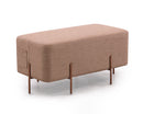 Divani Casa Adler Modern Brown Fabric Ottoman