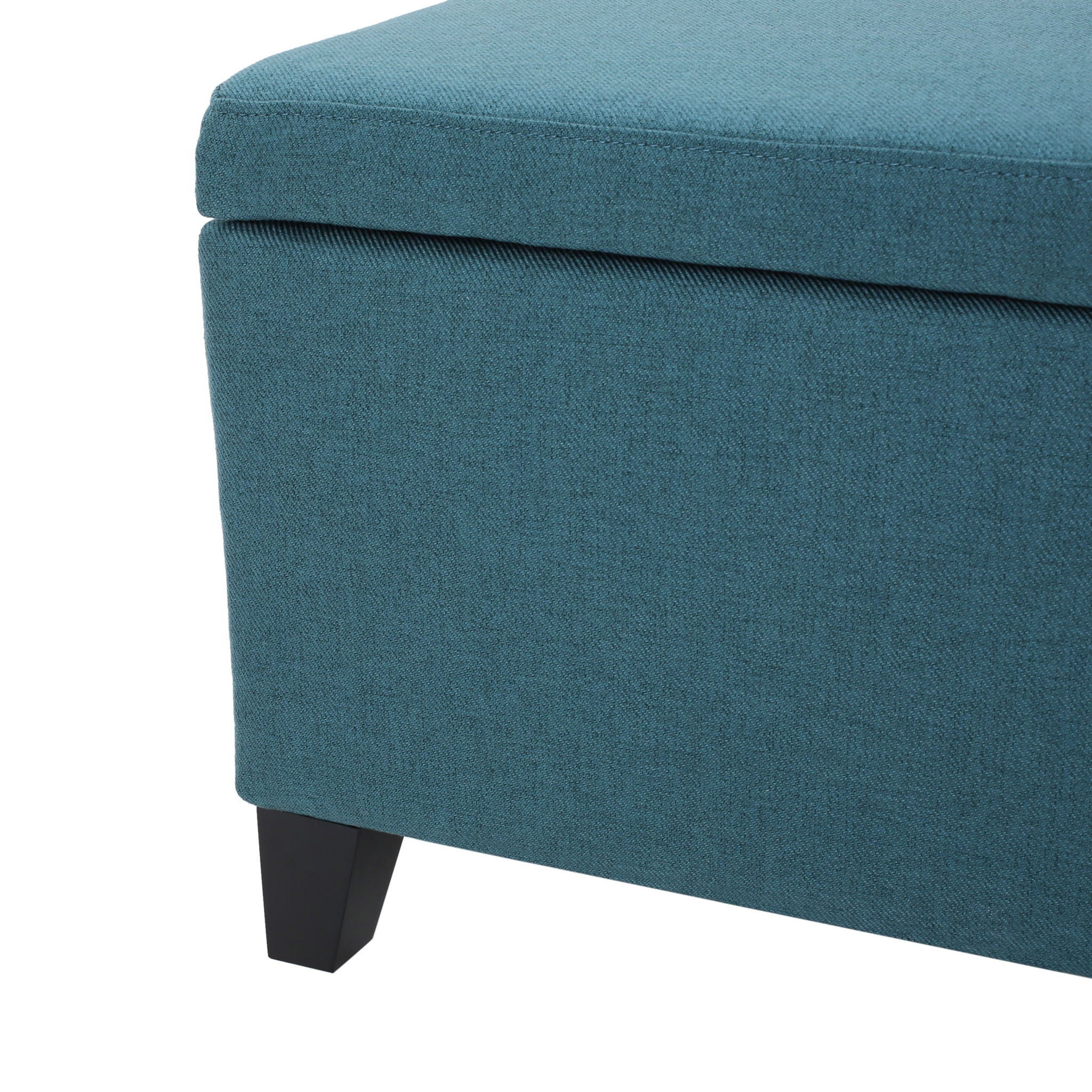Contemporary Storage Ottoman Bench With Upholstery