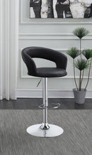 Barraza 29-inch Adjustable Height Bar Stool Black / White and Chrome