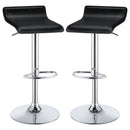 Bidwell Upholstered Adjustable Bar Stool Black (Set of 2)