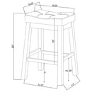 Donald Upholstered Bar Stool Cappuccino (Set of 2)