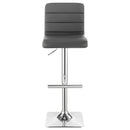 Bianca Upholstered Adjustable Bar Stool Black (Set of 2)