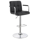 Palomar Adjustable Height Bar Stool Black / White and Chrome