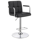 Palomar Adjustable Height Bar Stool Black / White and Chrome