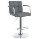 Palomar Adjustable Height Bar Stool Black / White and Chrome