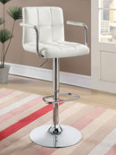 Palomar Adjustable Height Bar Stool Black / White and Chrome