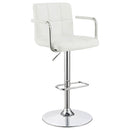 Palomar Adjustable Height Bar Stool Black / White and Chrome