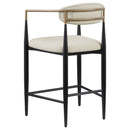 Tina Fabric Upholstered Bar Chair Beige (Set of 2)