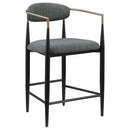 Tina Fabric Upholstered Bar Chair Dark Grey (Set of 2)