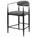 Tina Fabric Upholstered Bar Chair Dark Grey (Set of 2)