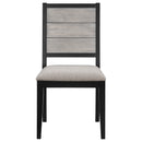 Elodie Wood Dining Side Chair Grey and Black (Set of 2)