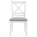 Hollis Cross Back Wood Dining Side Chair White (Set of 2)