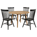 Andrews Round Wood Dining Room Table Set Light Ash