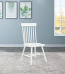 Andrews Windsor Spindle  Dining Side Chair White (Set of 2)