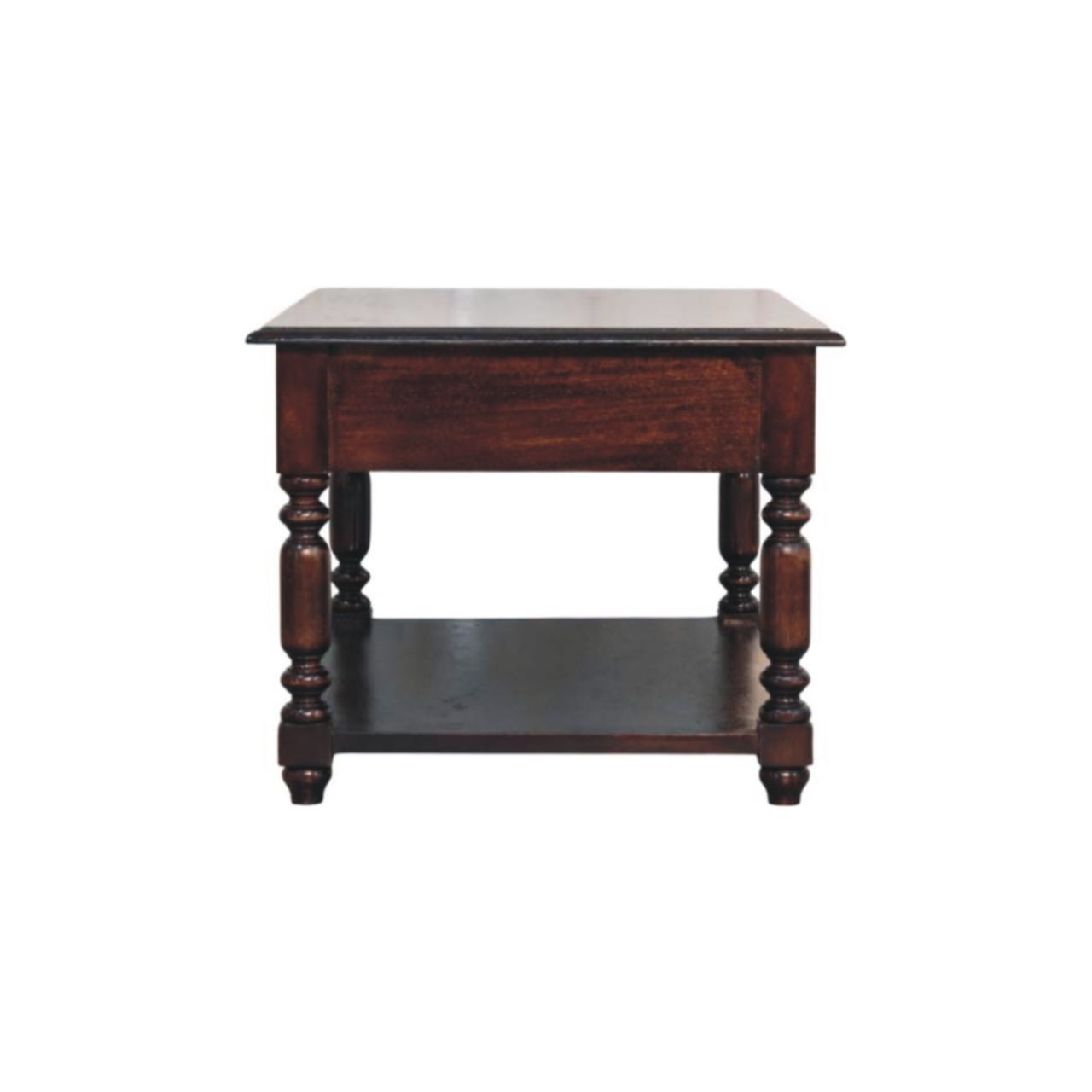 Turned Legs Drawer Table