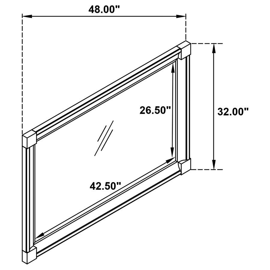 Andover - Dresser Mirror - Dark Oak