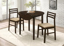 Bucknell  Round Drop Leaf Dining Table Set Cappuccino