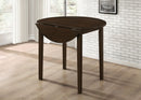 Bucknell  Round Drop Leaf Dining Table Set Cappuccino