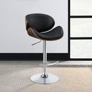 Harris Adjustable Bar Stool Black / Ecru and Chrome