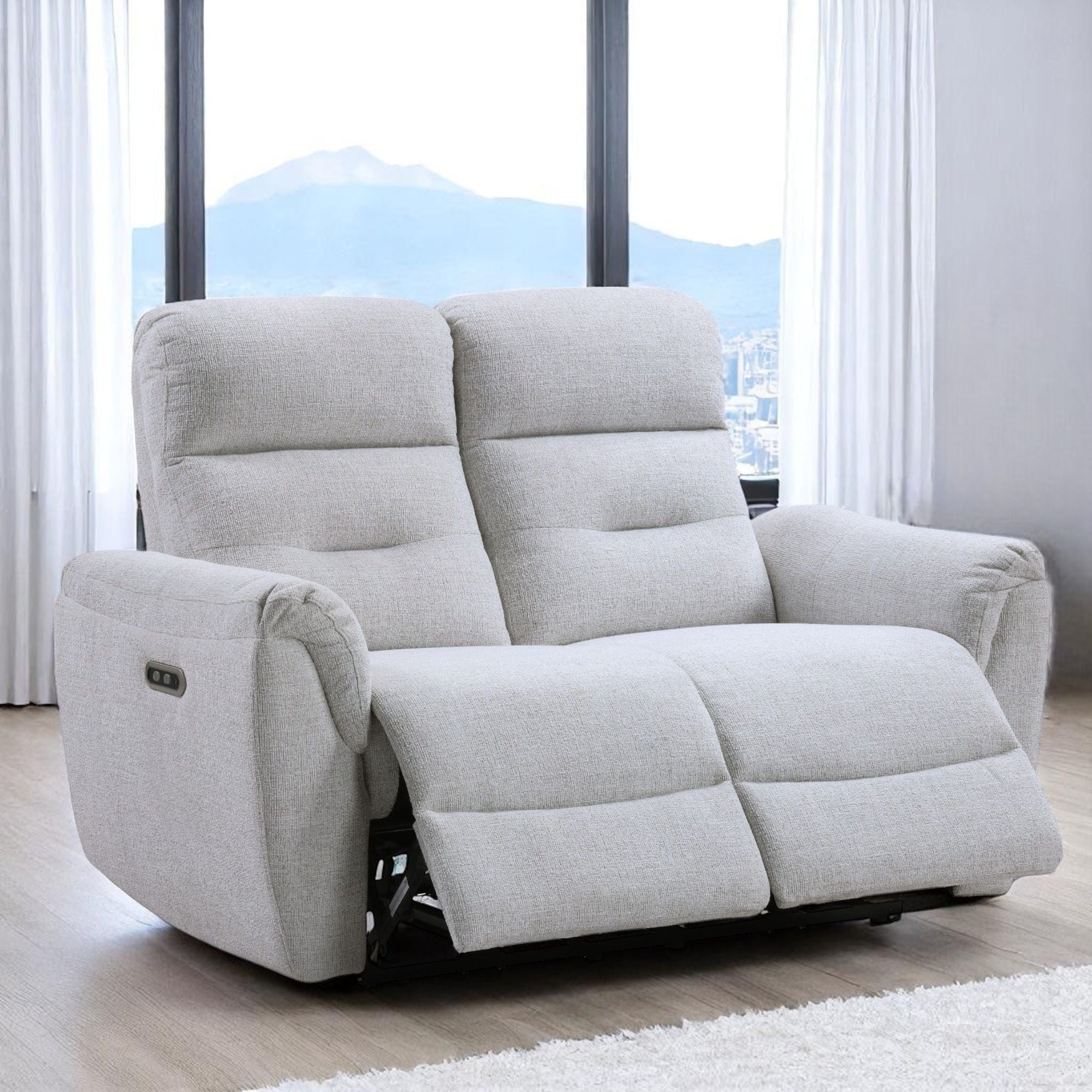 Eastre - Power Motion Loveseat With USB Port - Gray