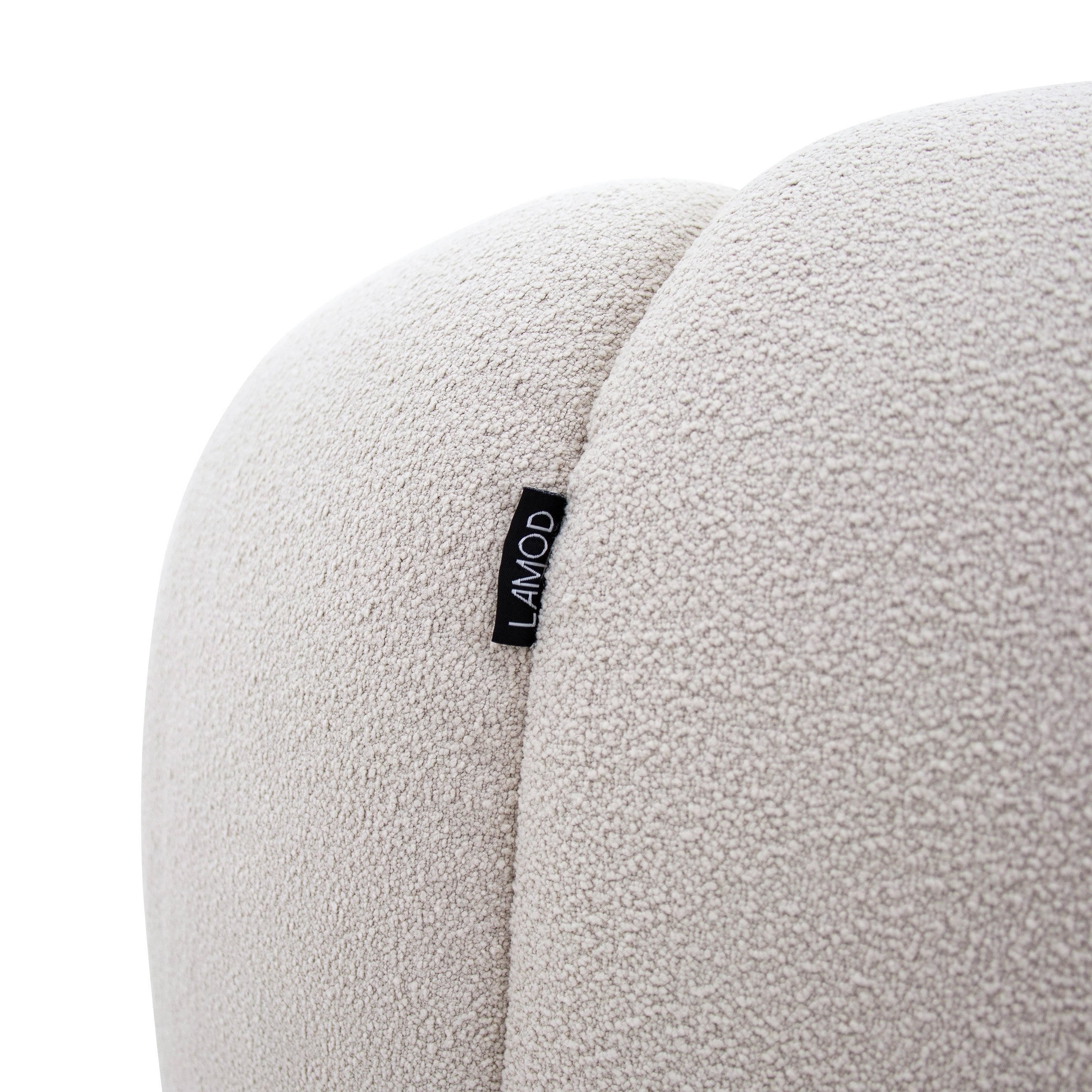 Divani Casa Yolonda - Modern Curved Beige Fabric Loveseat